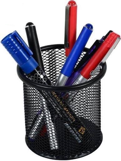 Maxi Mesh Pen Holder - Metal