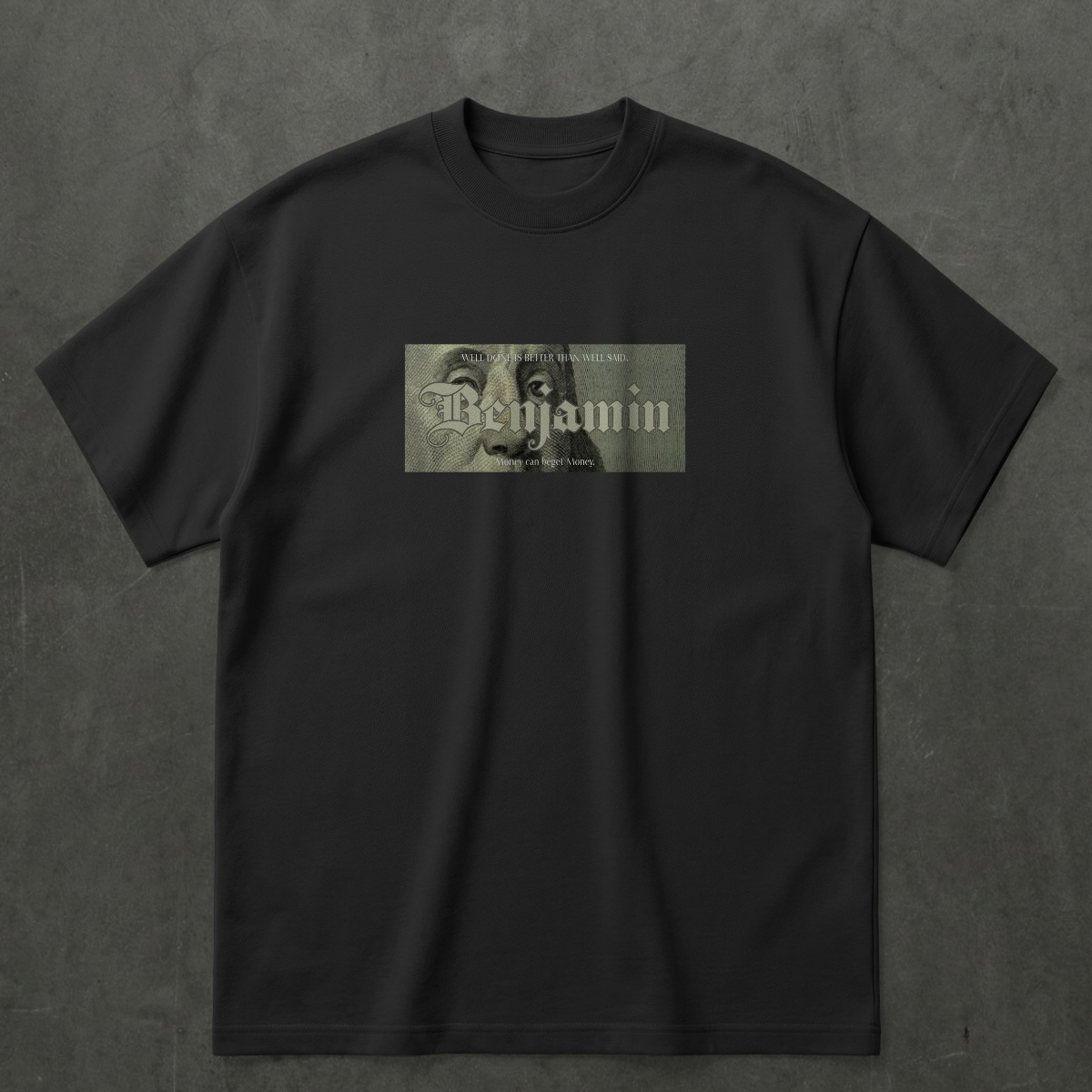 Benjamin typography T-Shirt by nivora