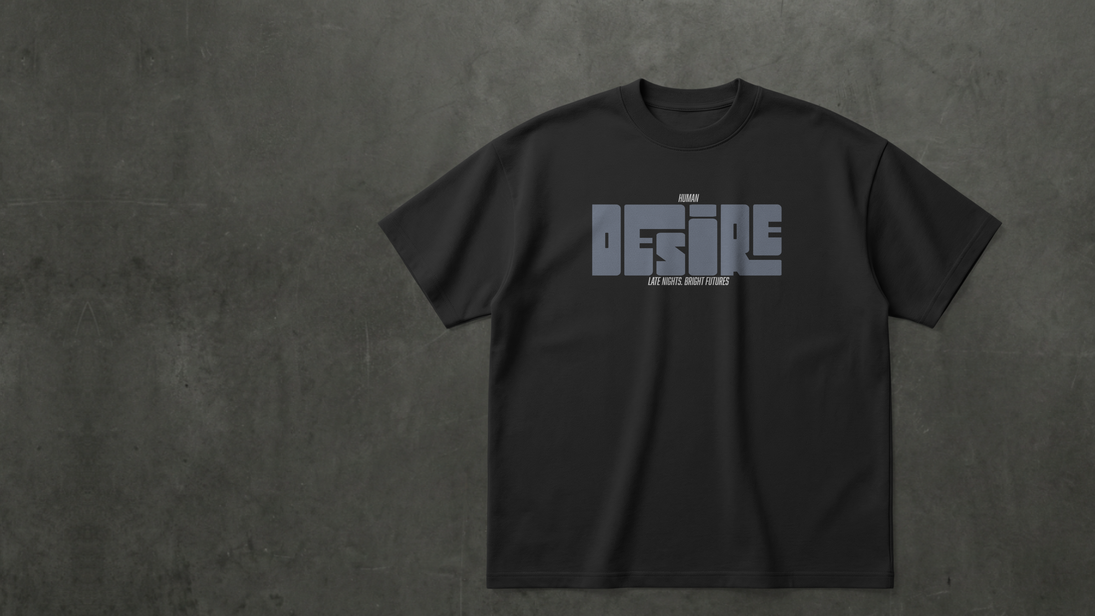 Desire Typography T-Shirt by nivora