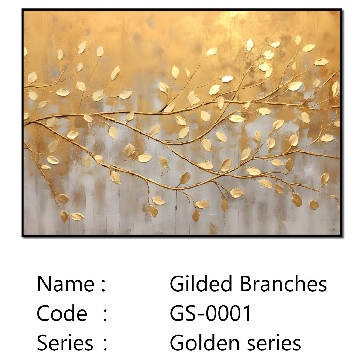 Golden Leaves Canvas Art