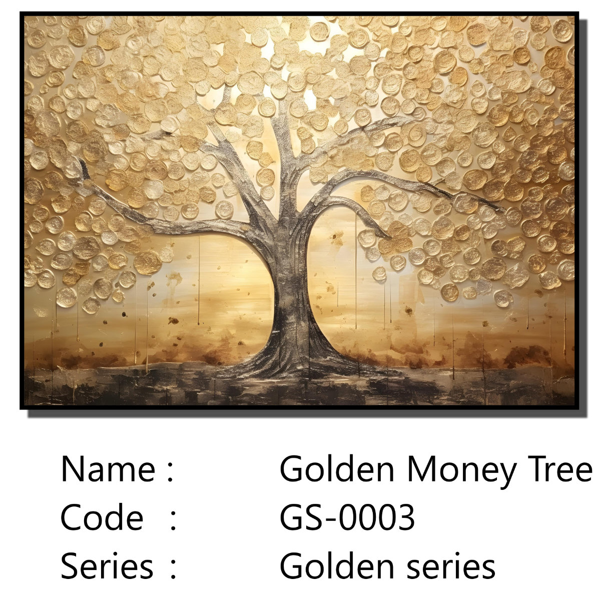 Golden Money Tree Wall Art