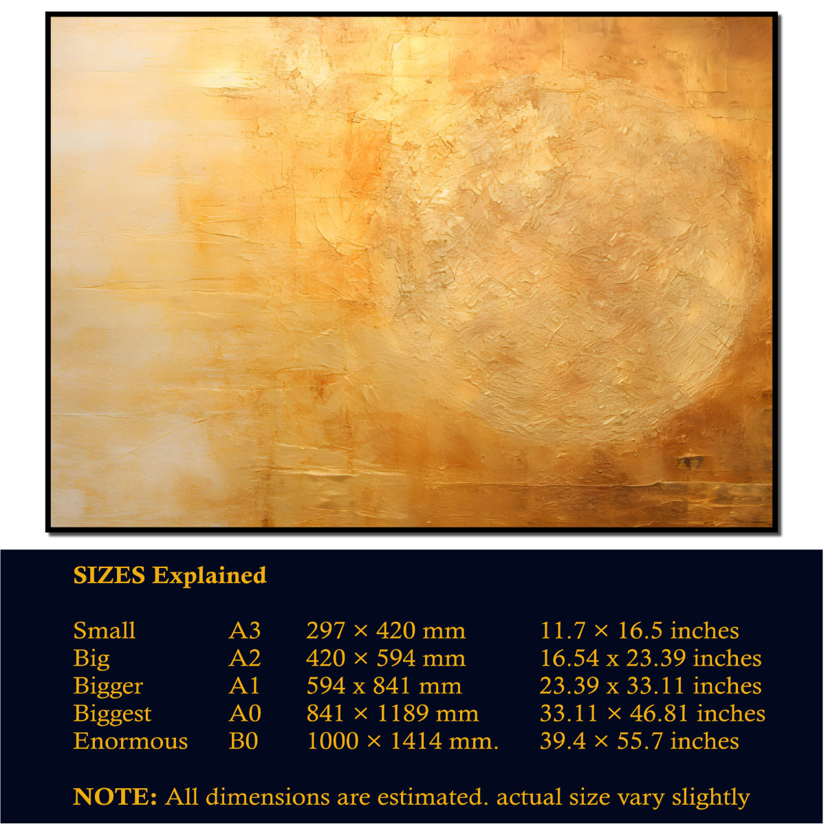 Golden Glow Abstract Painting