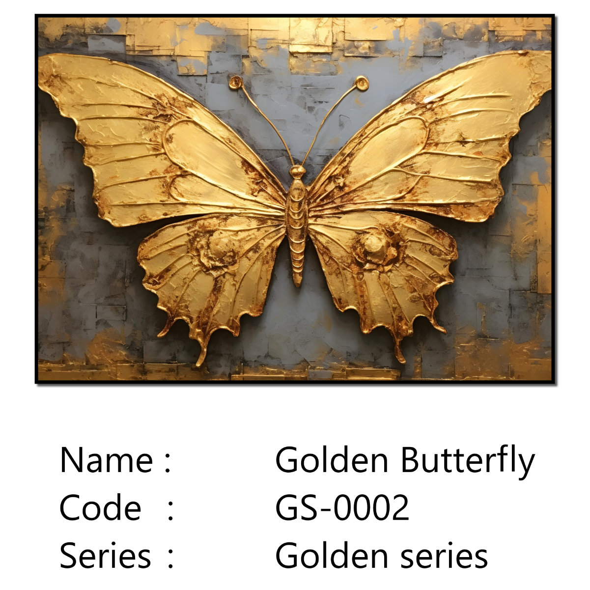 Golden Butterfly Canvas Wall Art
