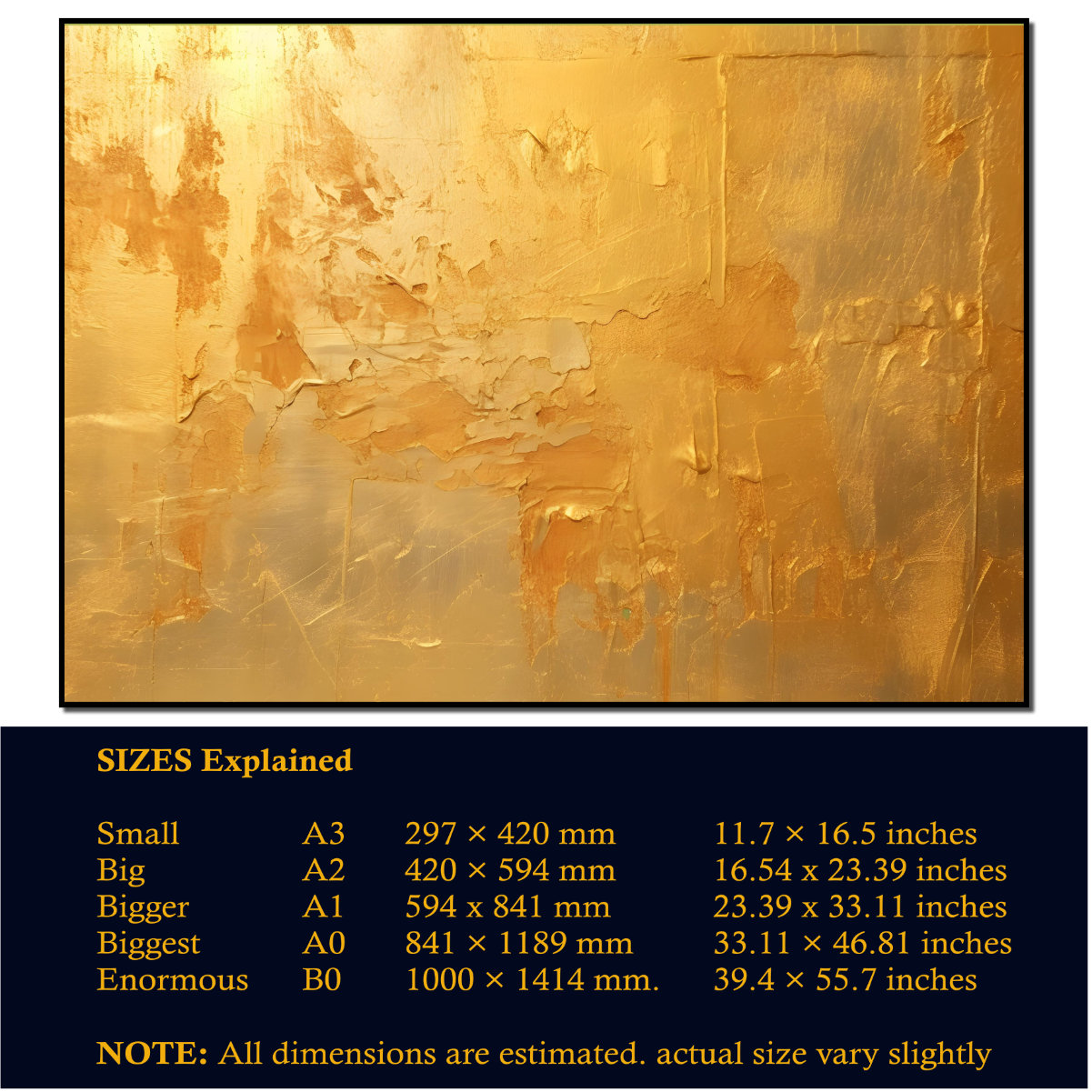 Golden Abstract Wall Art
