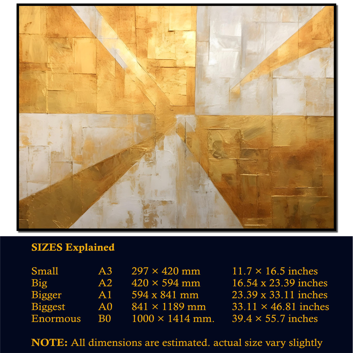 Golden Abstract Canvas Art