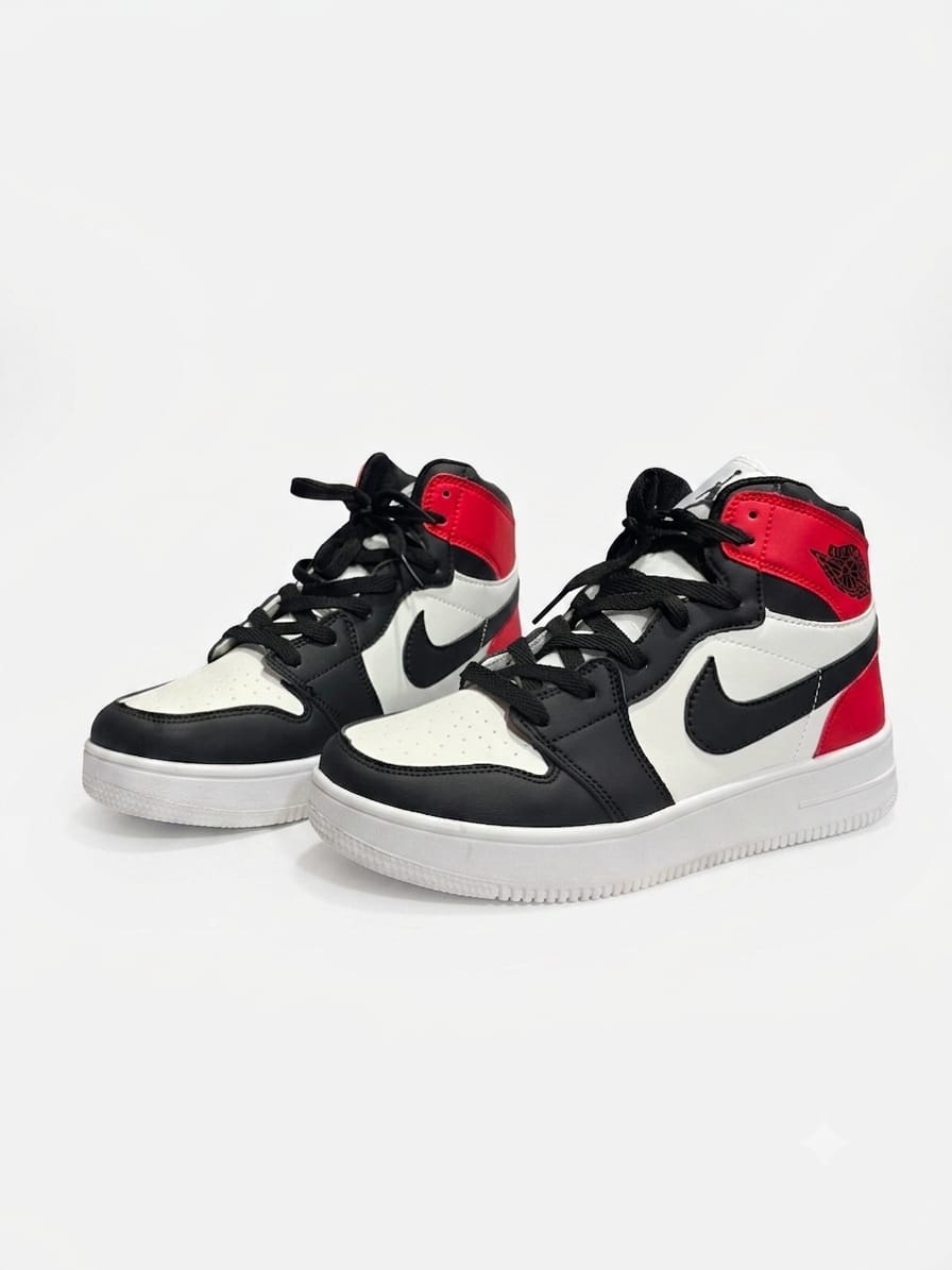 NIKE AIR JORDAN 1 BLACK, RED & WHITE