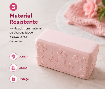 Kit Porta Absorventes e Tampões Femininos – Organizador Compacto, Discreto e Elegante