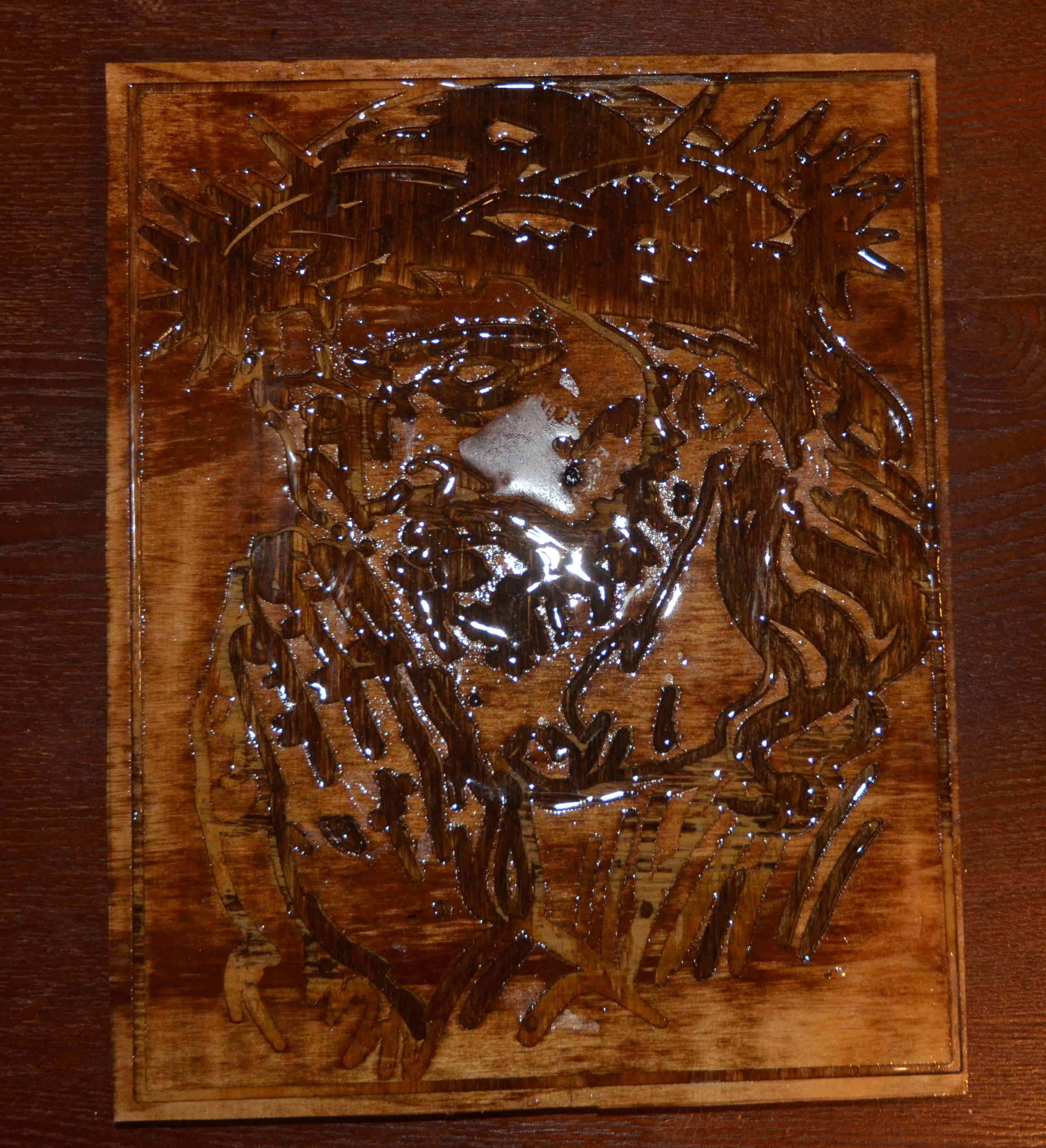 Handcrafted Wooden Portrait Plaque
