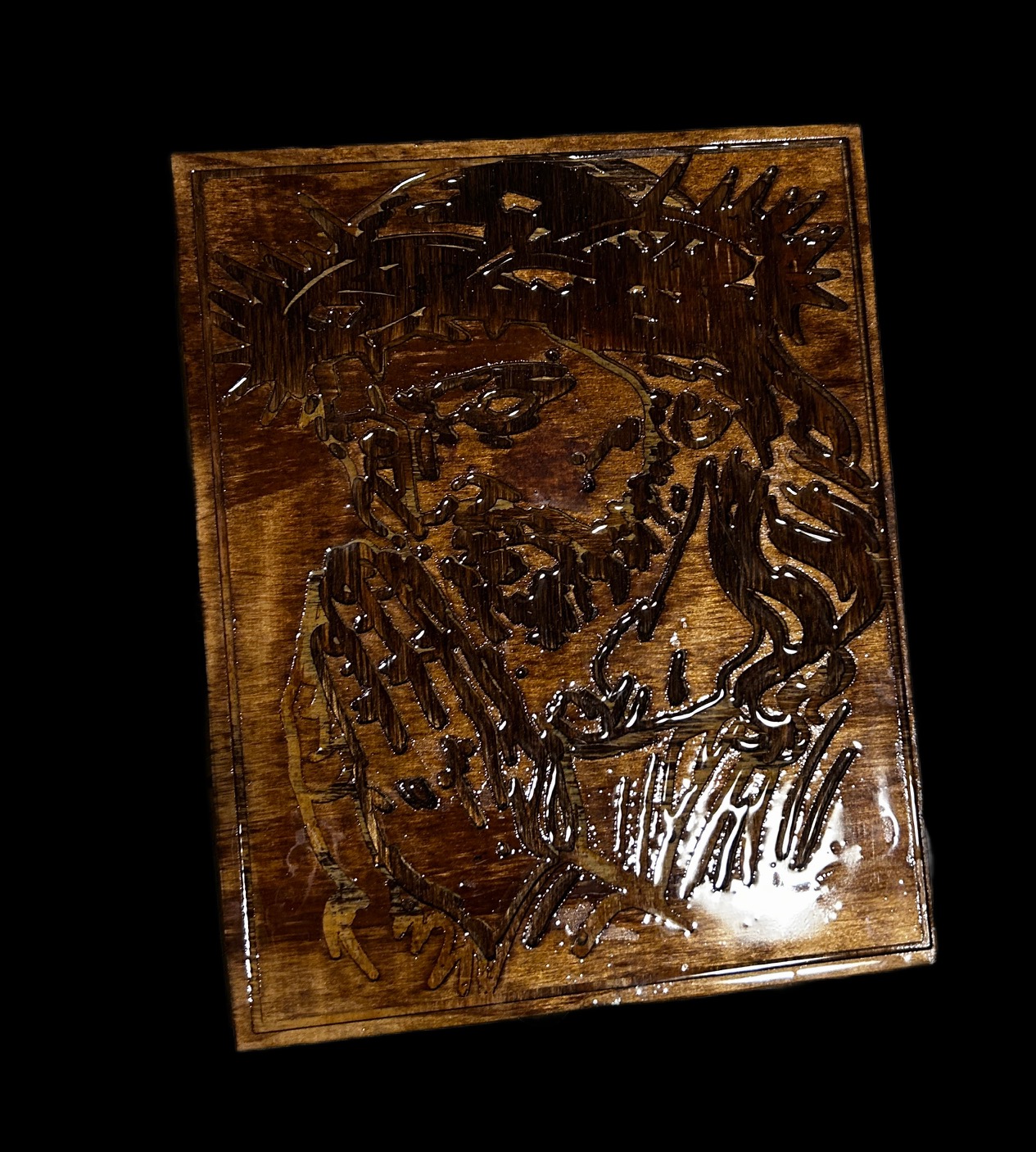 Handcrafted Wooden Portrait Plaque