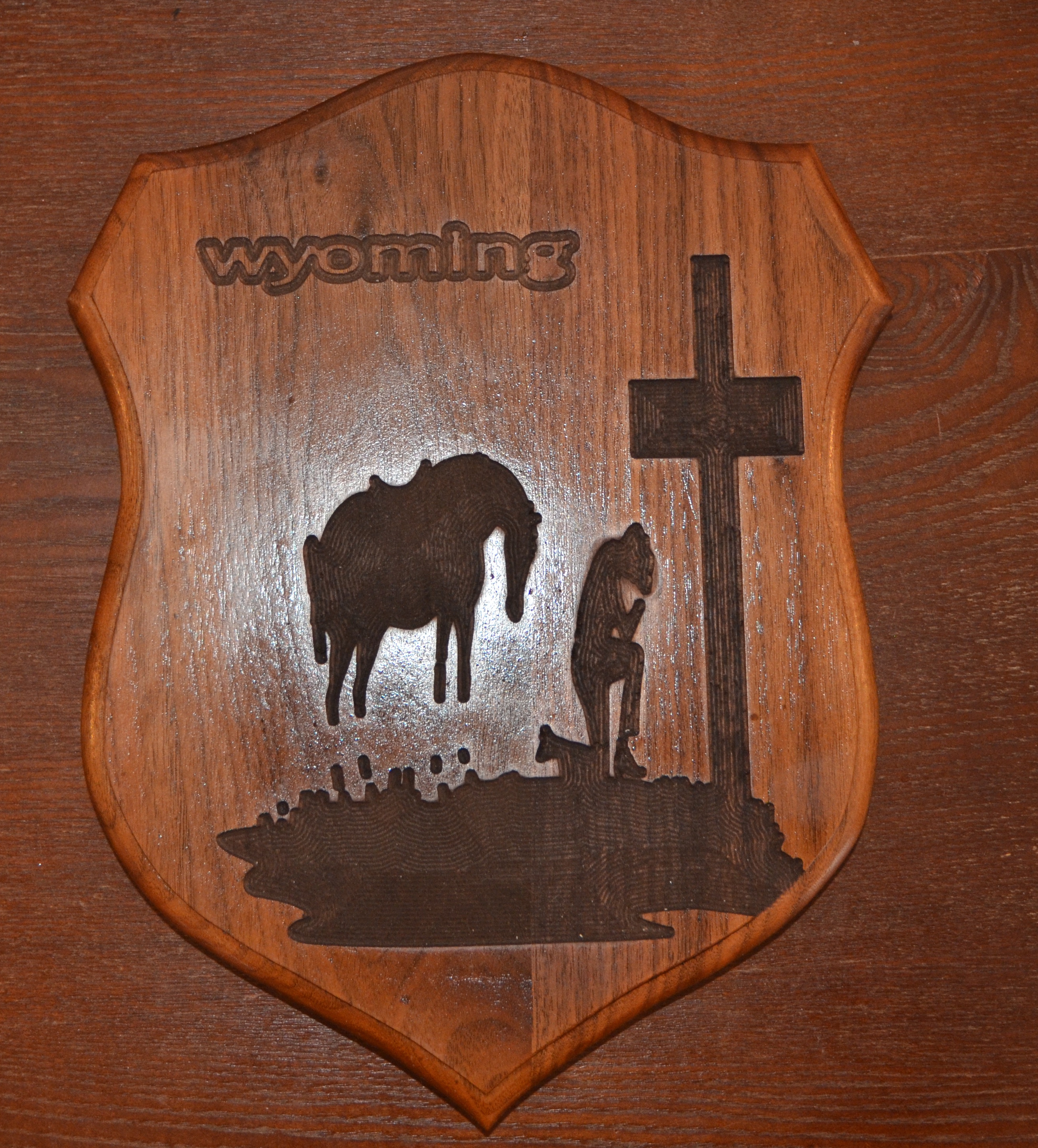 Wyoming Cowboy Prayer Plaque