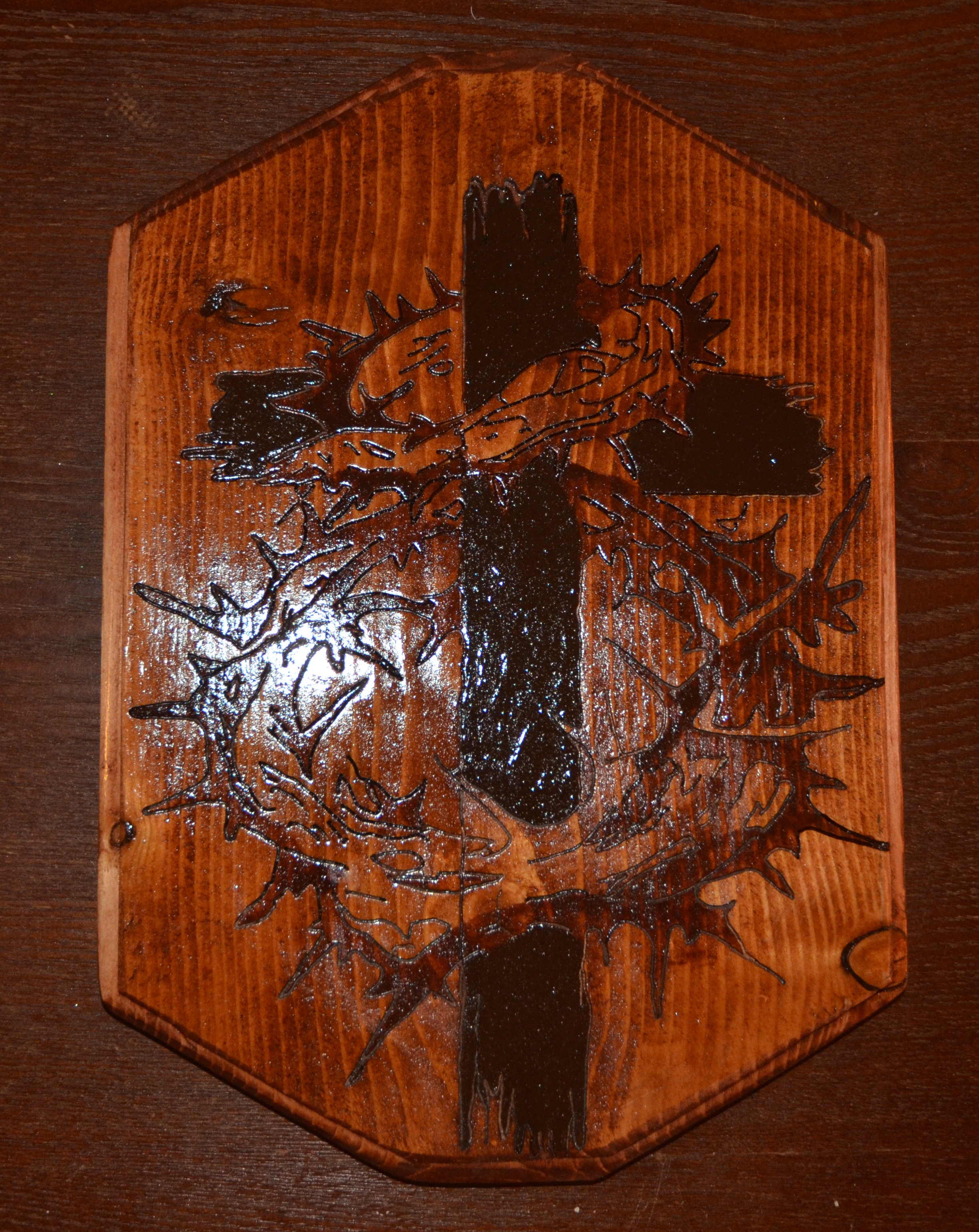 Handmade Wooden Cross Plaque