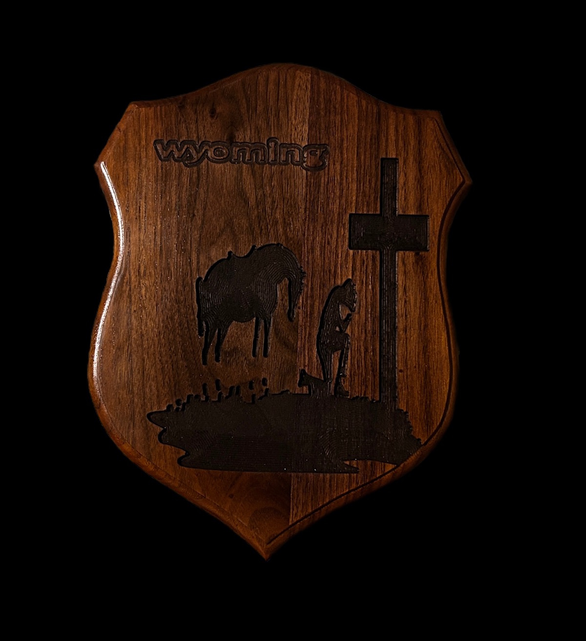 Wyoming Cowboy Prayer Plaque