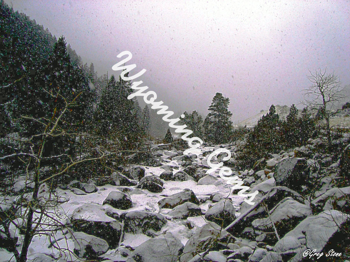 Sinks Canyon Wyoming Winter Landscape Print