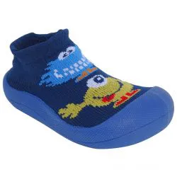 Meia com Sola Infantil Monstrinhos