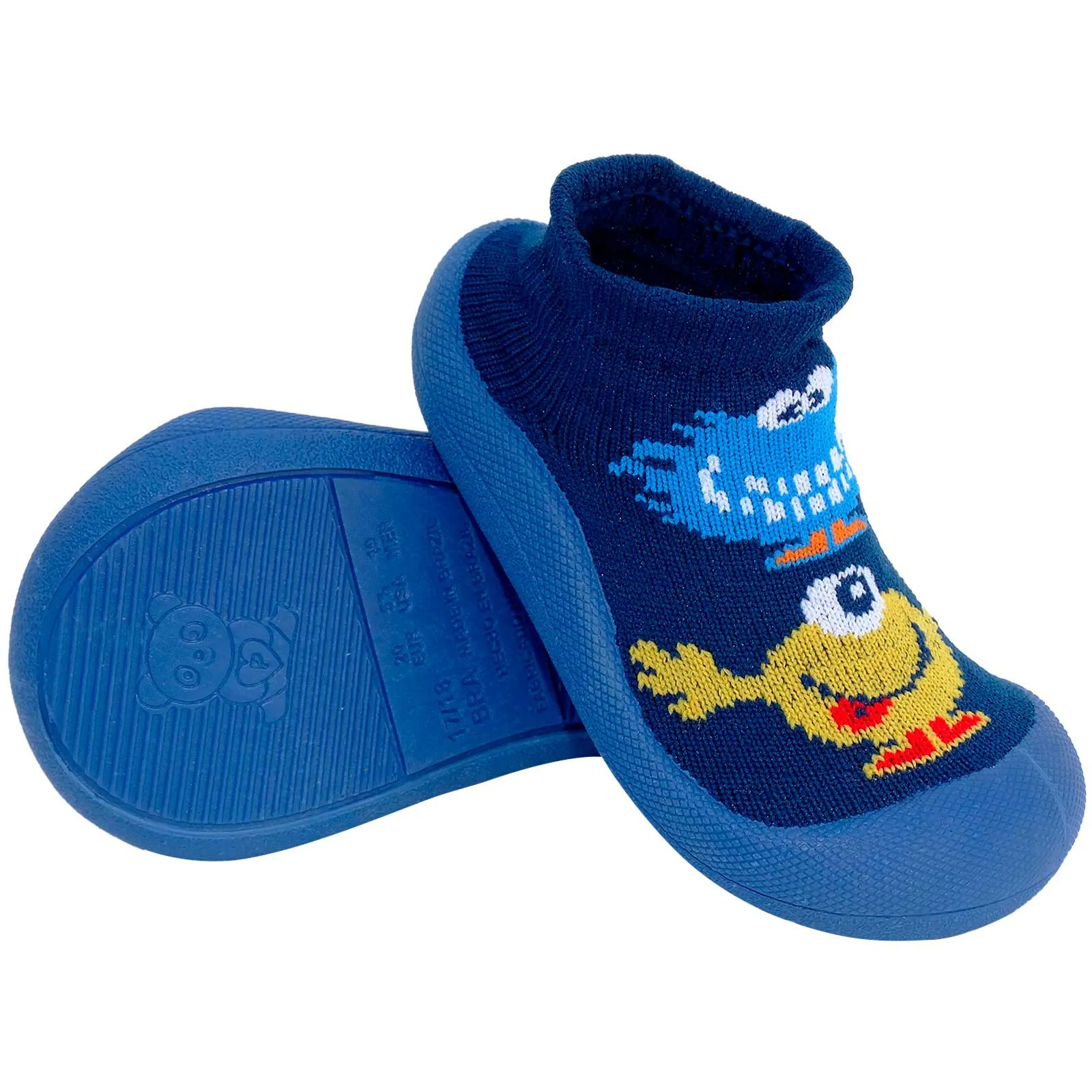 Meia com Sola Infantil Monstrinhos