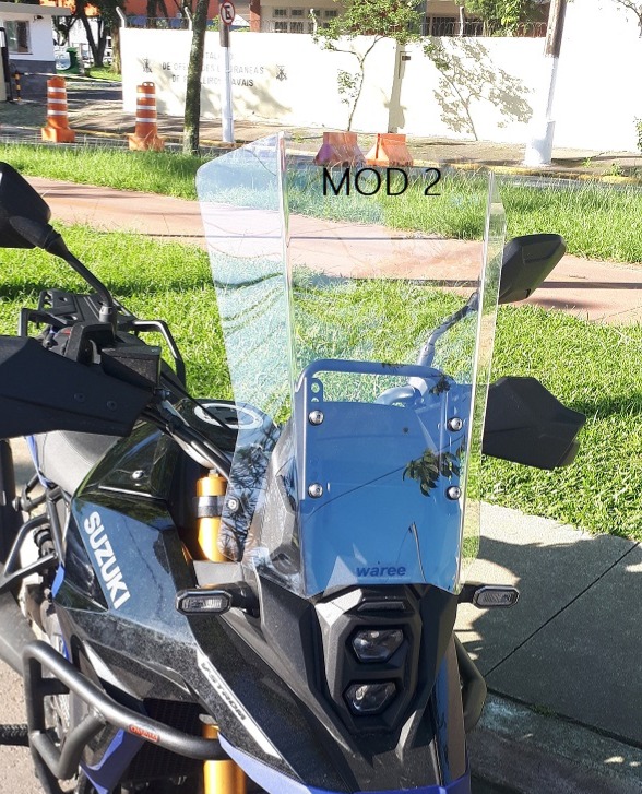 Bolha para-brisa alta M2 para VStrom 800 (serve nos dois mods) em policarbonato