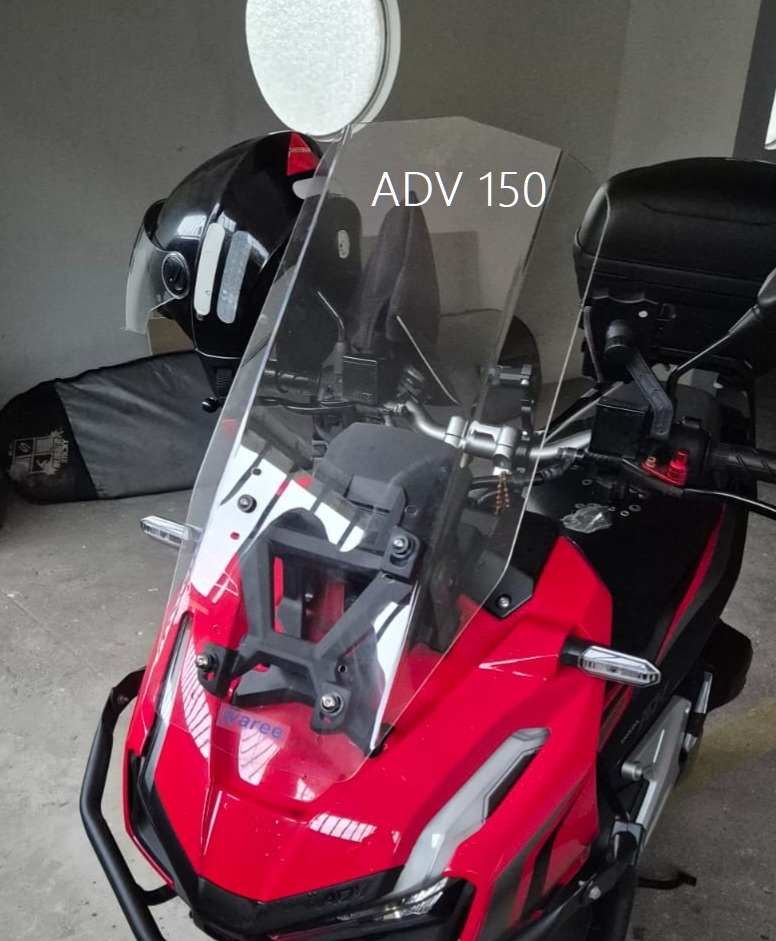 Bolha para-brisa alta ADV150 para Scooter Honda ADV150, em policarbonato  