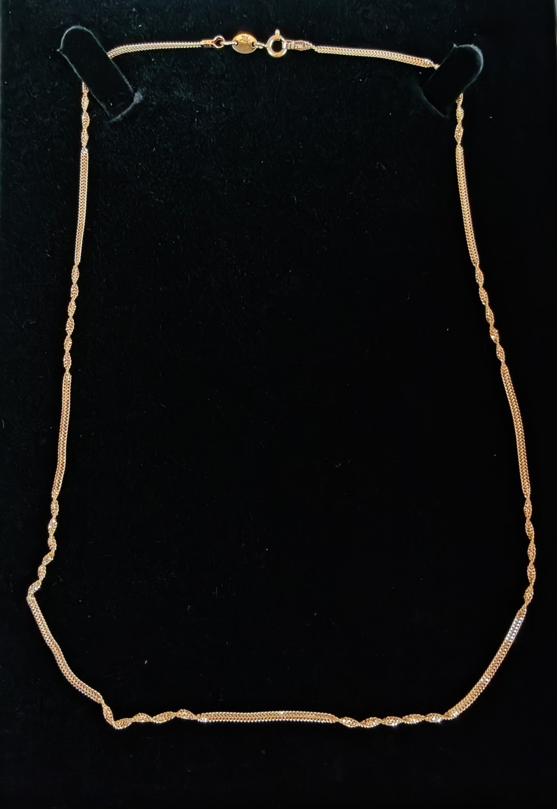 21K Gold Twist Chain