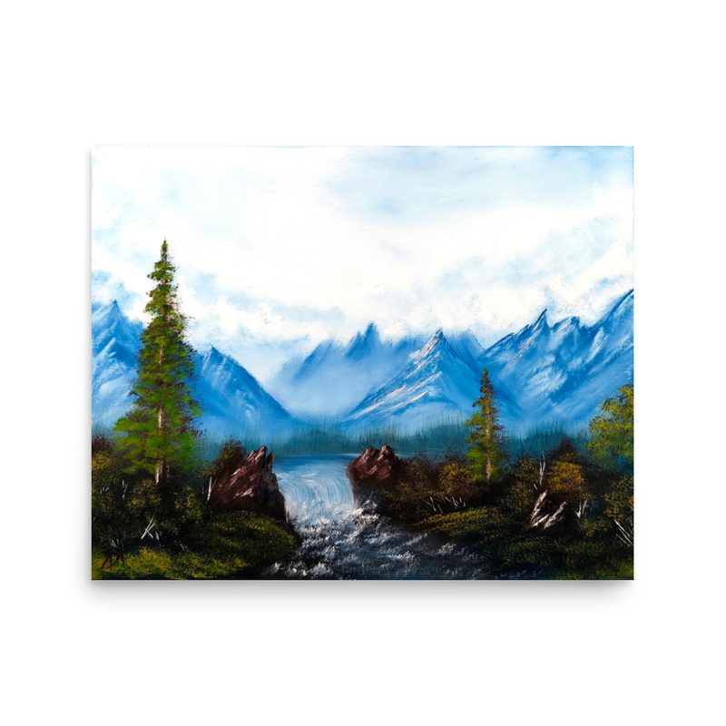 'Patience' Mountain Poster Print