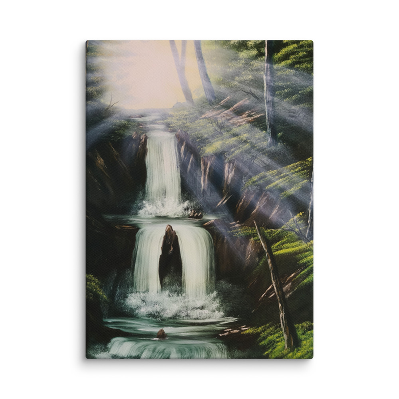 'Rays Of Joy' Waterfall Canvas Print