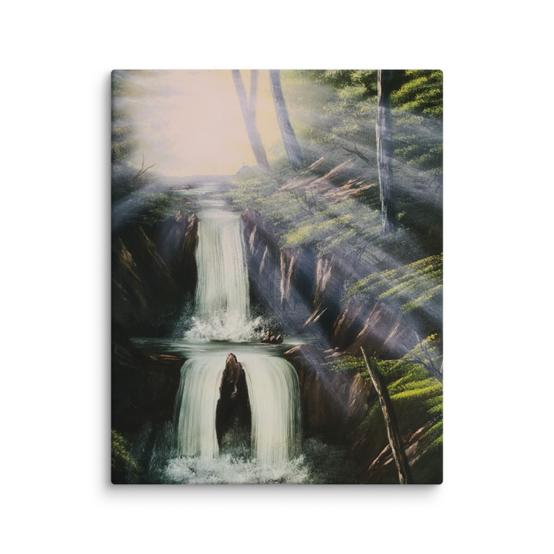 'Rays Of Joy' Waterfall Canvas Print