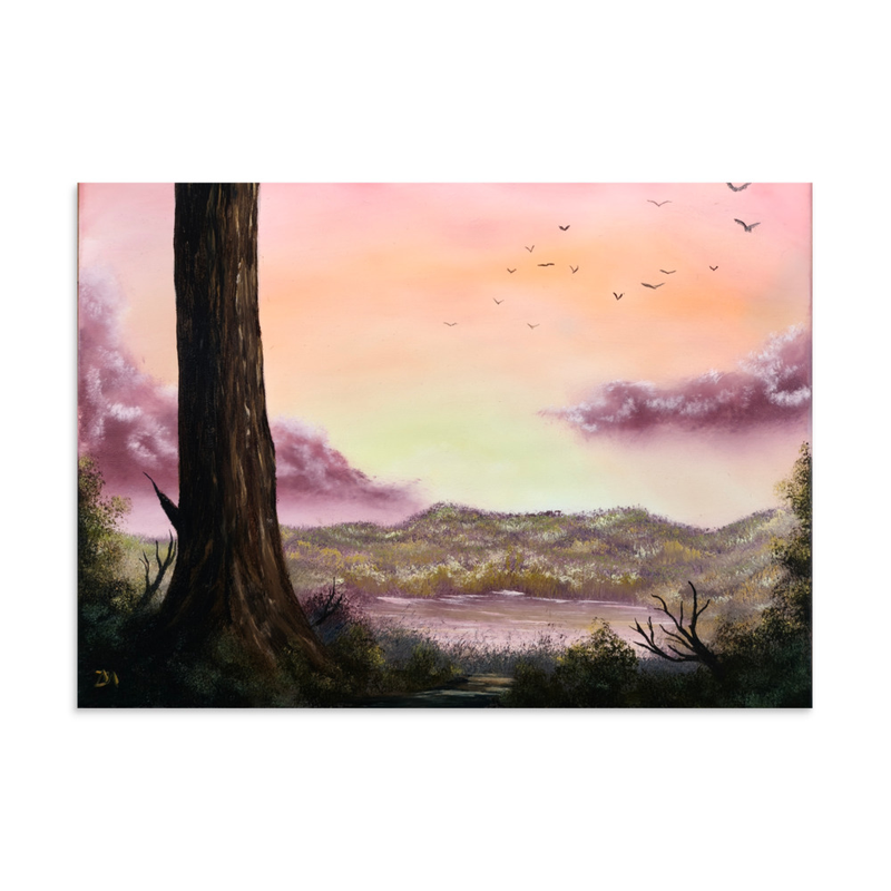 'Just In Time' Sunset Poster Print