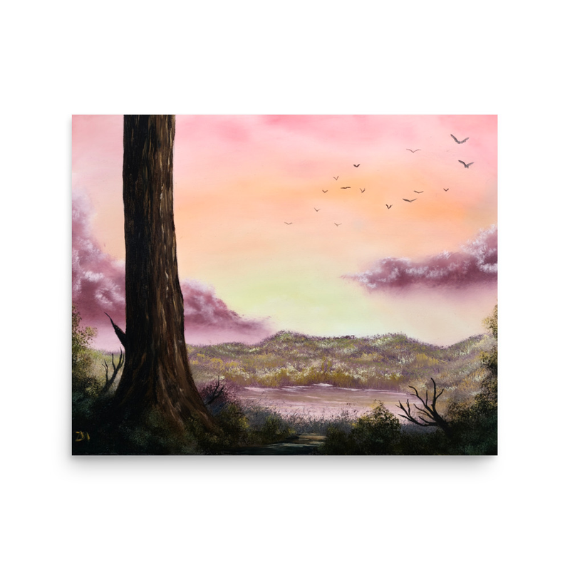 'Just In Time' Sunset Poster Print