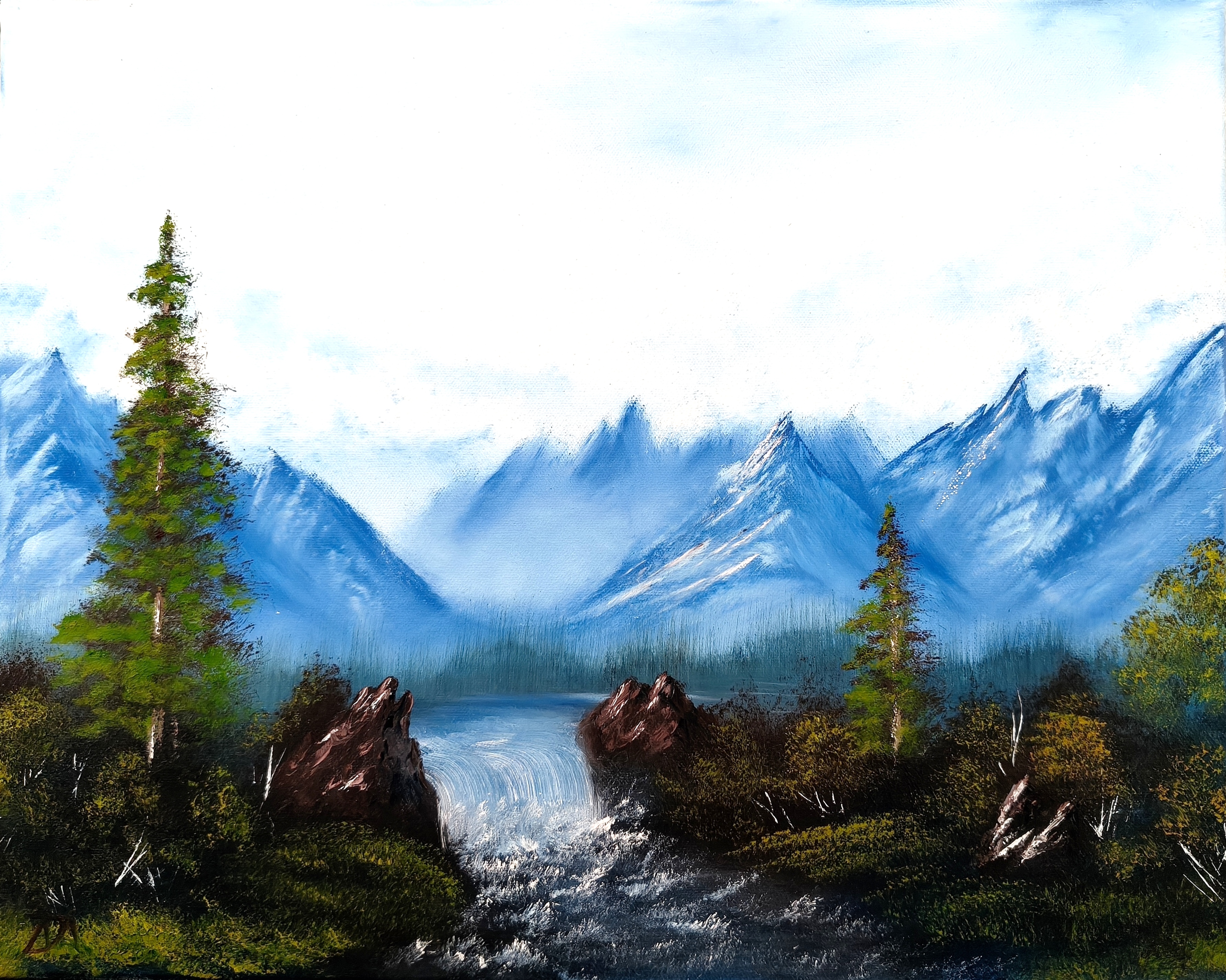 'Patience' Mountain Oil Painting