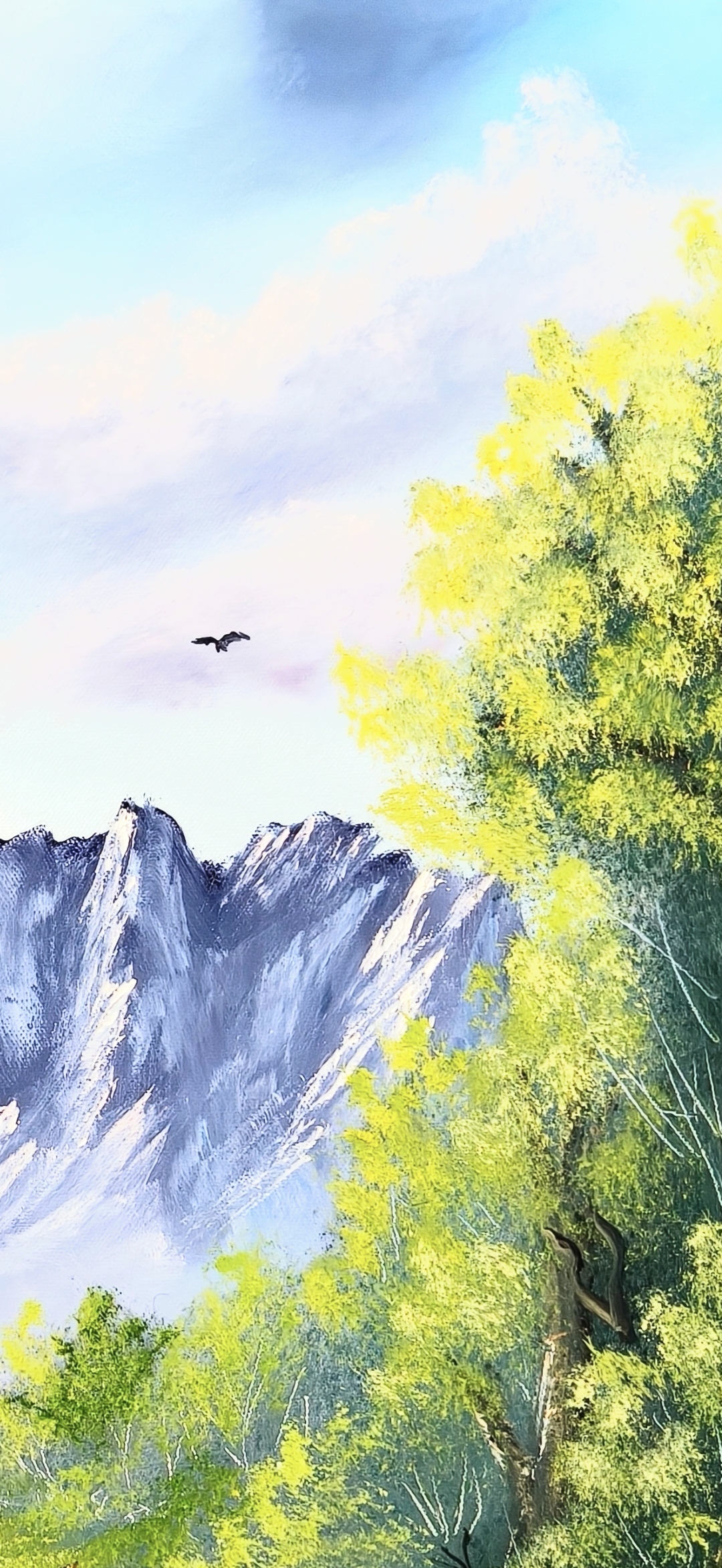 'Looking For Prey' Mountain Oil Painting