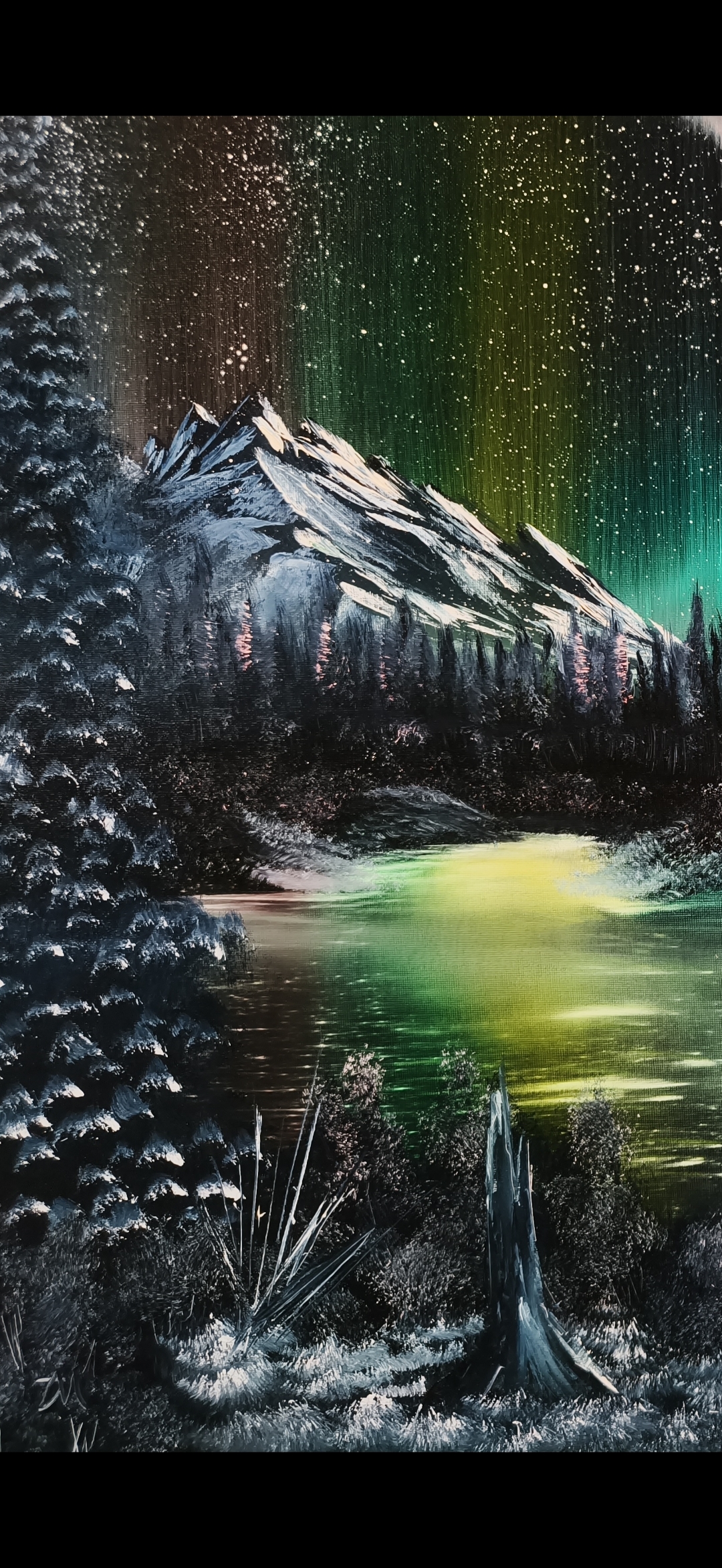 'Watching Stars' Aurora Borealis Photo paper poster Print