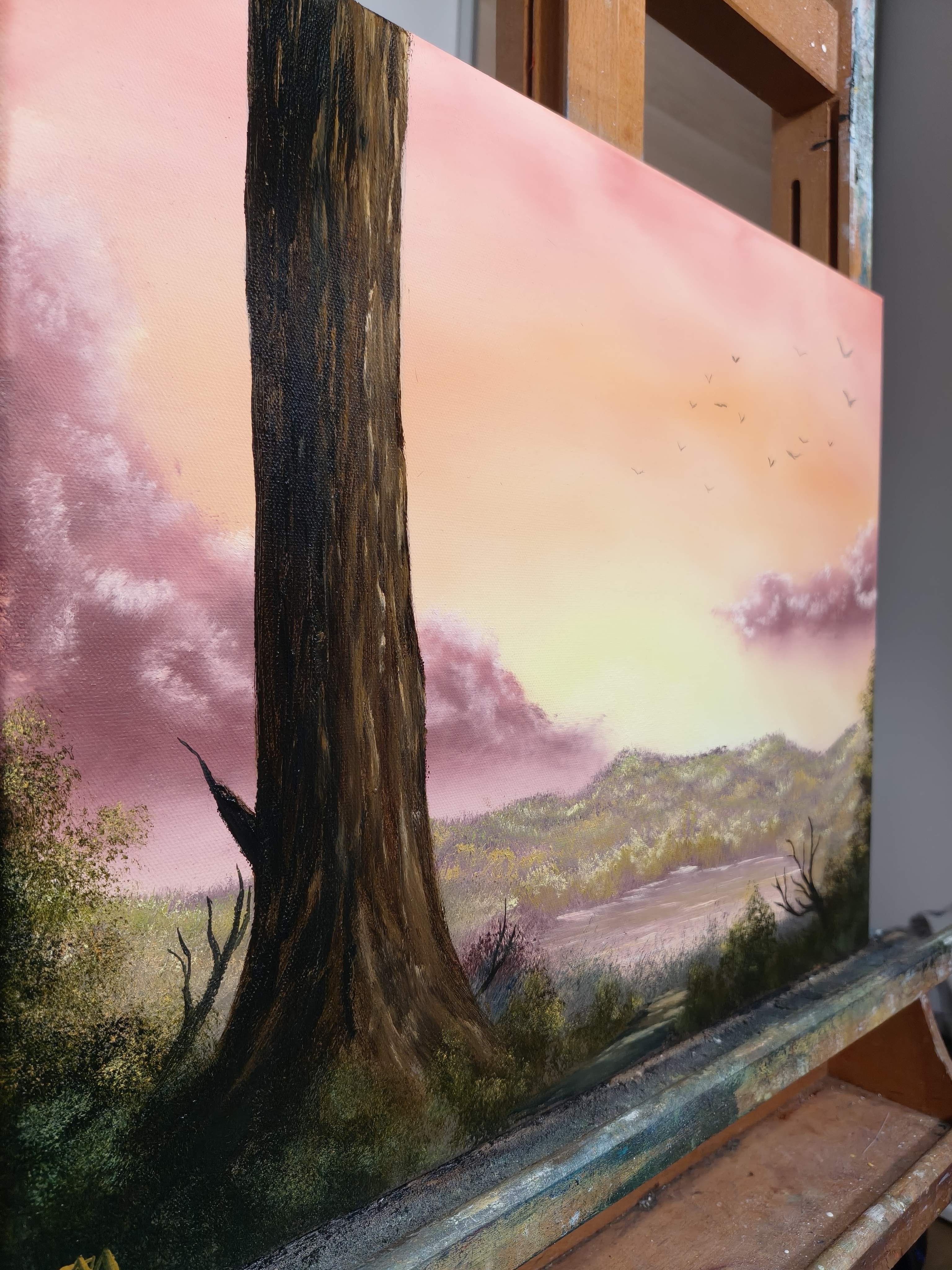 'Just In Time' Sunset Oil Painting