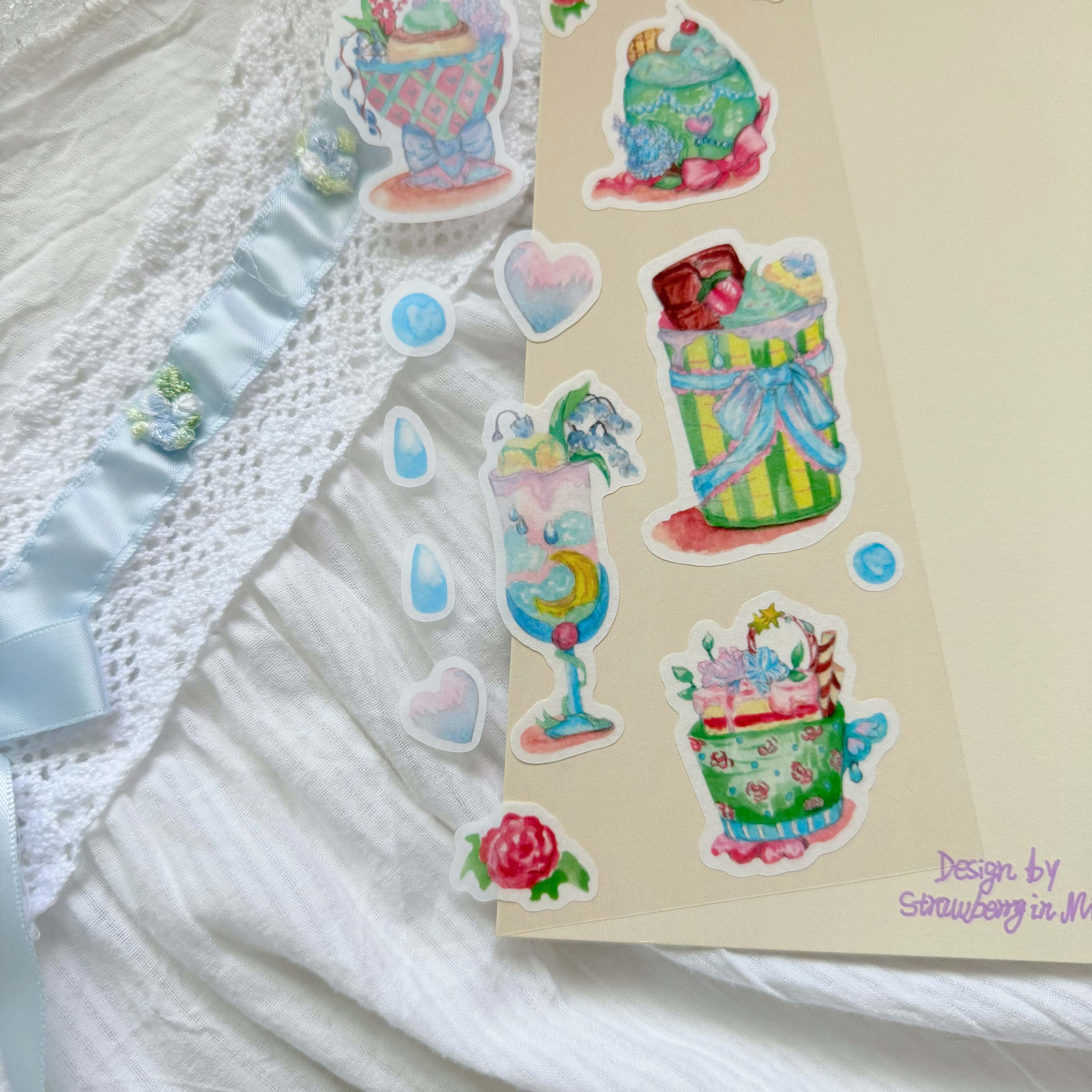 Kawaii Sweets of Spring Sticker Sheet