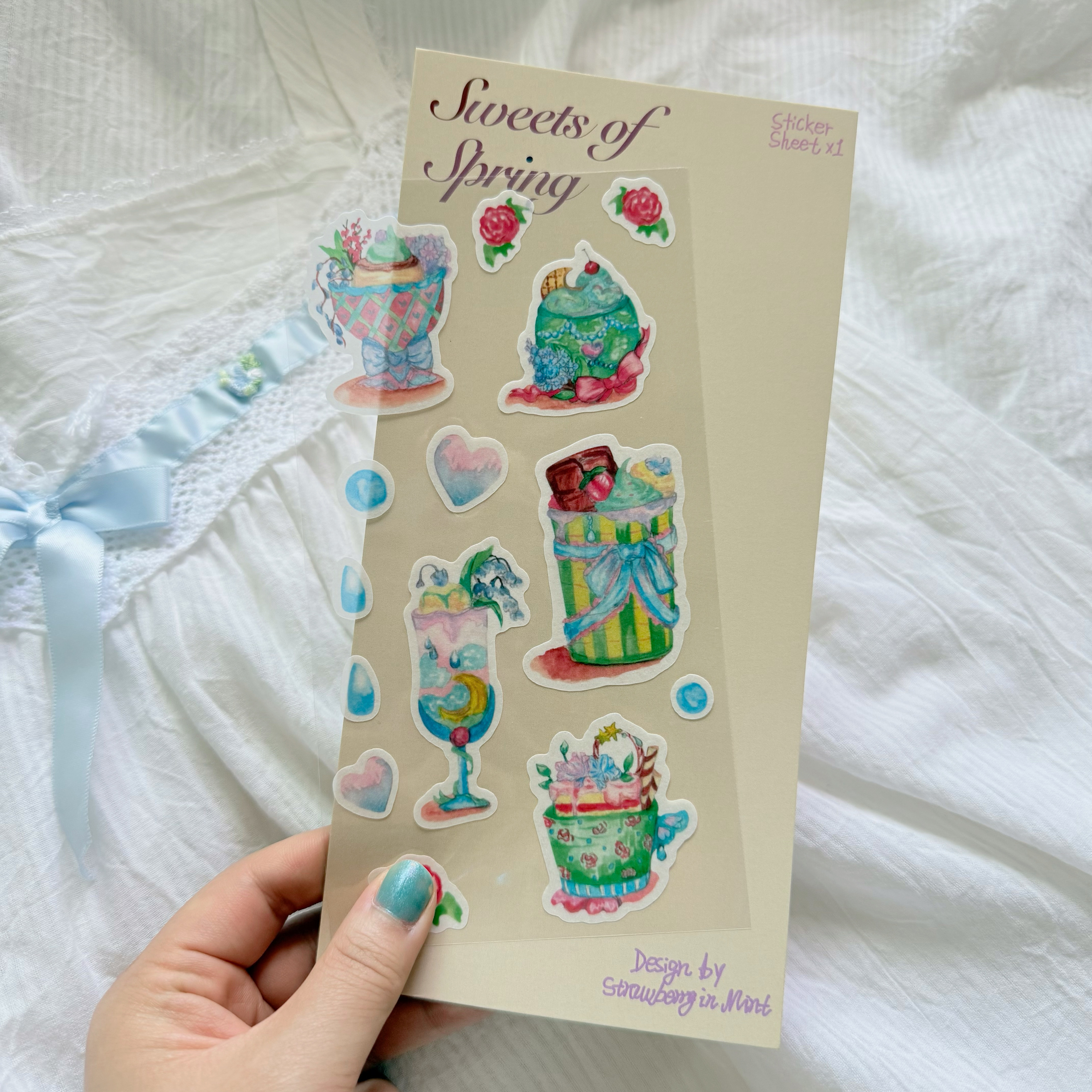 Kawaii Sweets of Spring Sticker Sheet