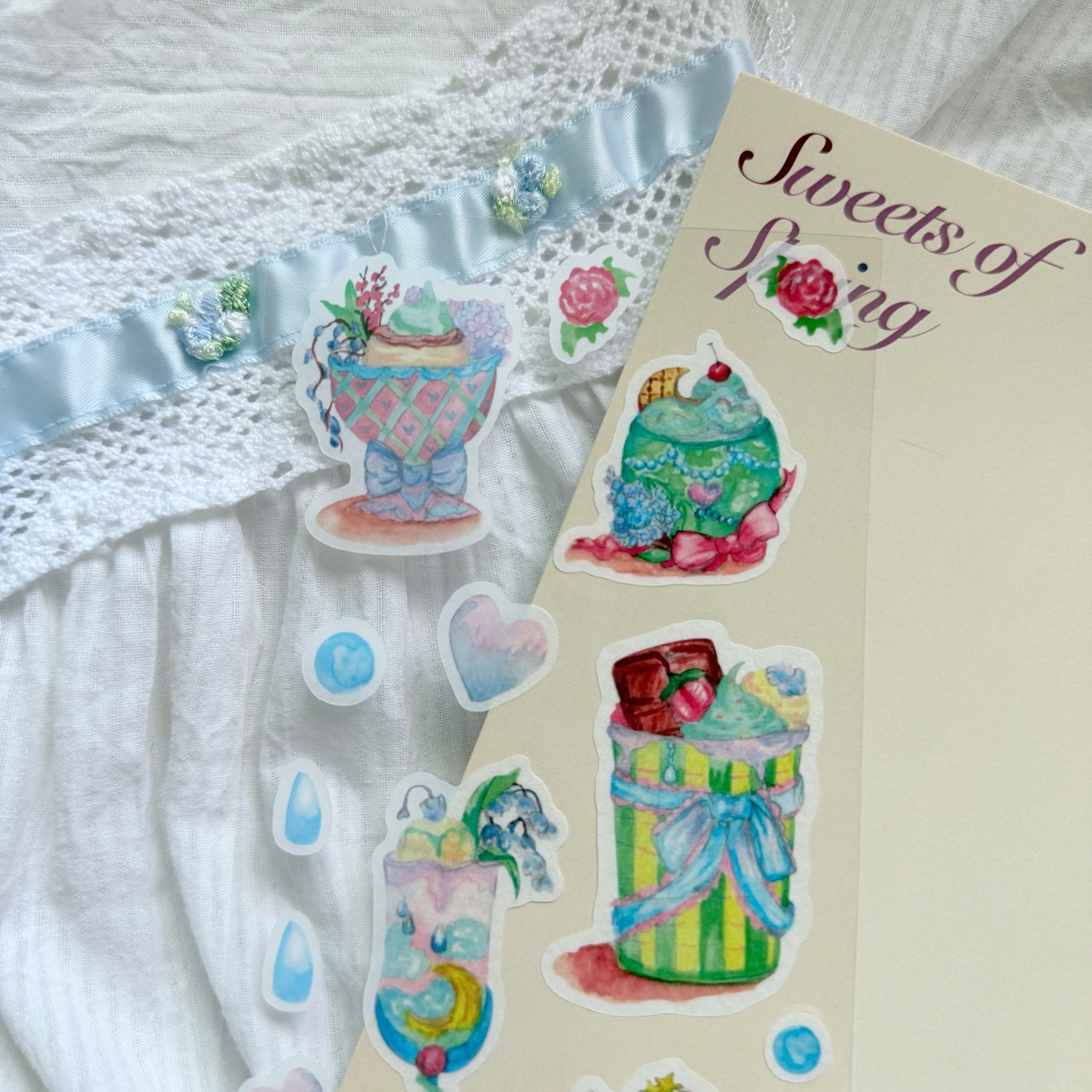 Kawaii Sweets of Spring Sticker Sheet
