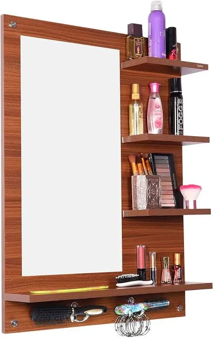 Wall Mounted Vanity Mirror Shelf