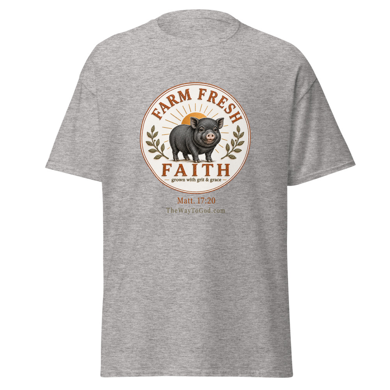 Farm Fresh Faith Pig (Black) Matt. 17:20 Women's Classic T-shirt