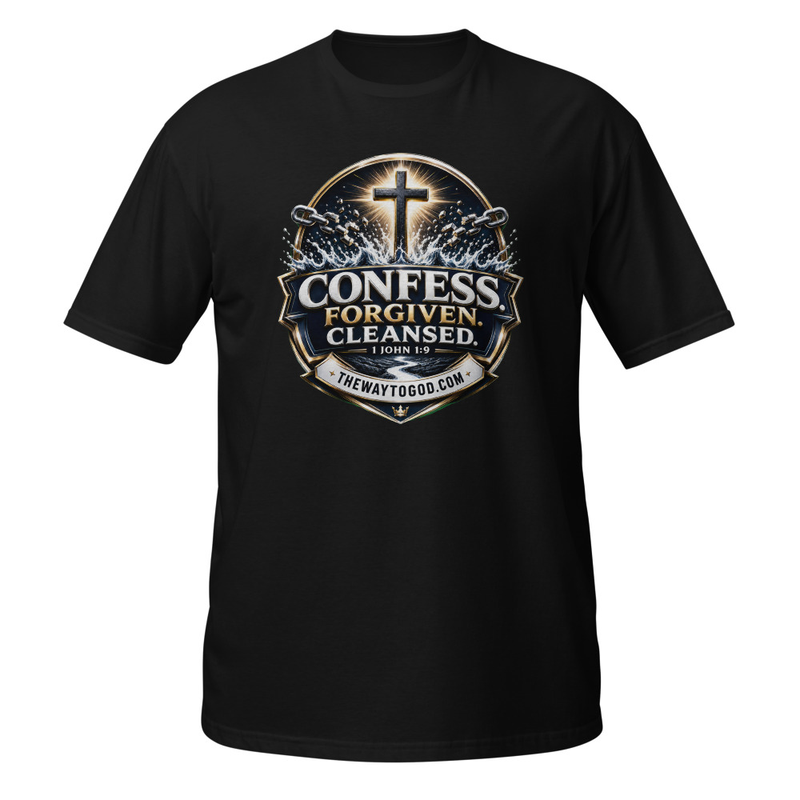 Confess Forgiven Cleansed Short-Sleeve Unisex T-Shirt