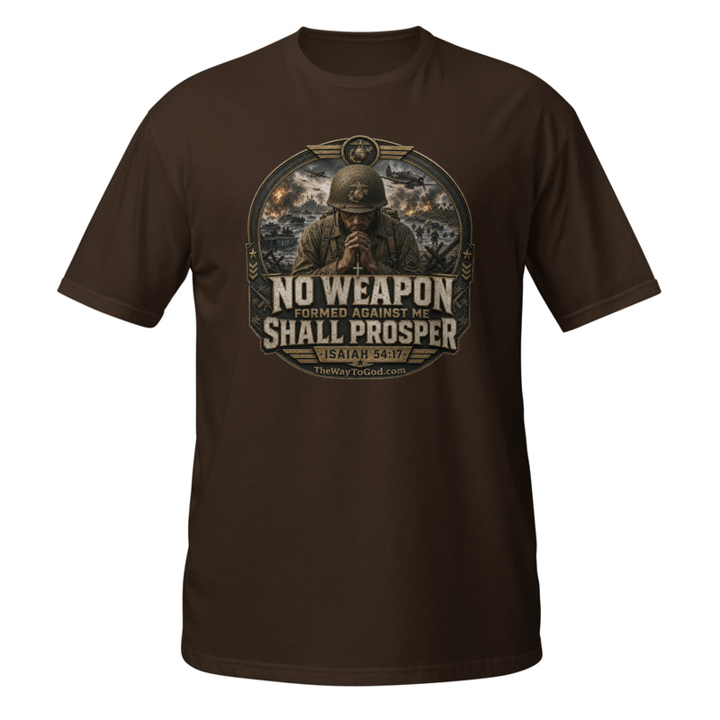 MARINES - No Weapon Formed Against Me Shall Prosper Isaiah 54:17 Short-Sleeve Unisex T-Shirt