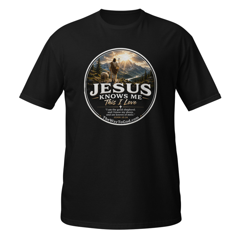 Jesus Knows Me John 10:14 Short-Sleeve Unisex T-Shirt