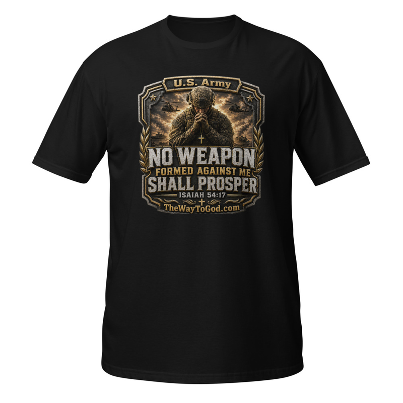 U.S. ARMY - No Weapon Formed Against Me Shall Prosper Isaiah 54;17 Short-Sleeve Unisex T-Shirt