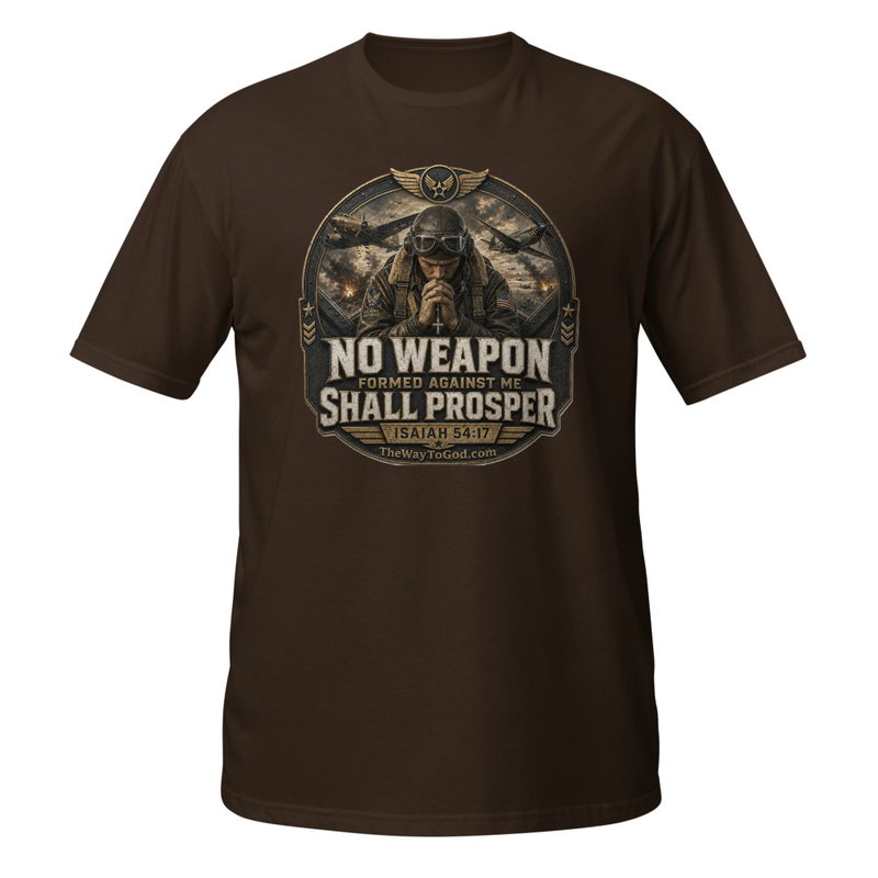 USAAF - No Weapon Formed Against Me Shall Prosper Isaiah 54:17 Short-Sleeve Unisex T-Shirt
