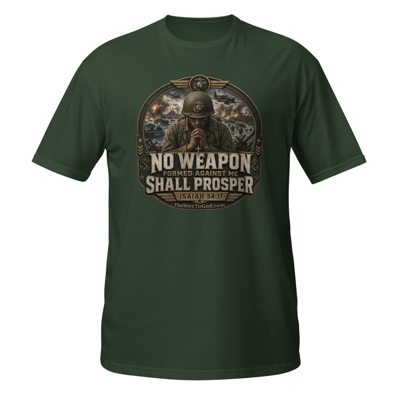 MARINES - No Weapon Formed Against Me Shall Prosper Isaiah 54:17 Short-Sleeve Unisex T-Shirt