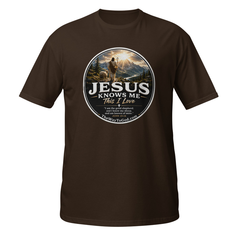 Jesus Knows Me John 10:14 Short-Sleeve Unisex T-Shirt