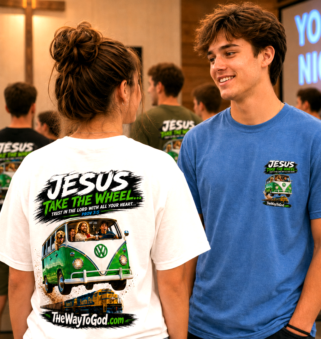 Jesus Take The Wheel Proverbs 3:5 - Short-Sleeve Unisex T-Shirt