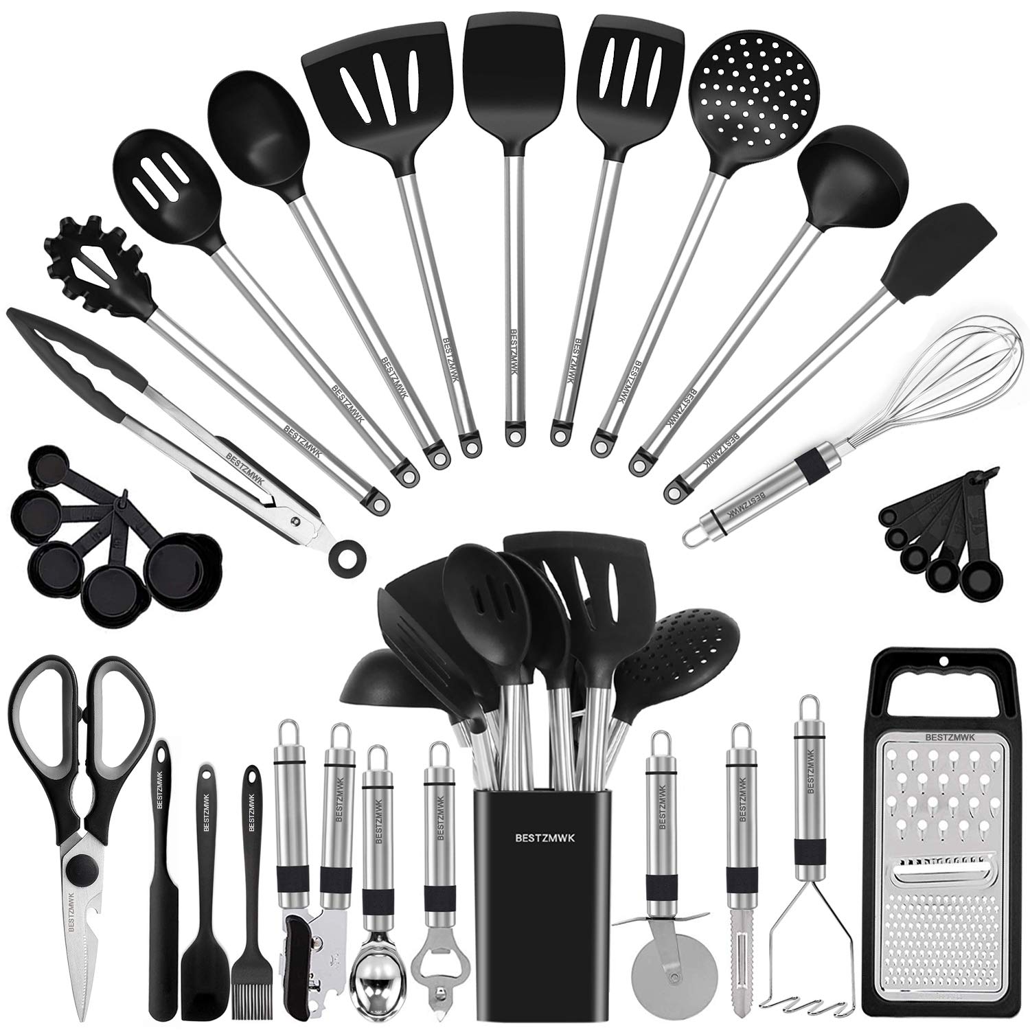 34-Piece Stainless Steel Kitchen Utensil Set