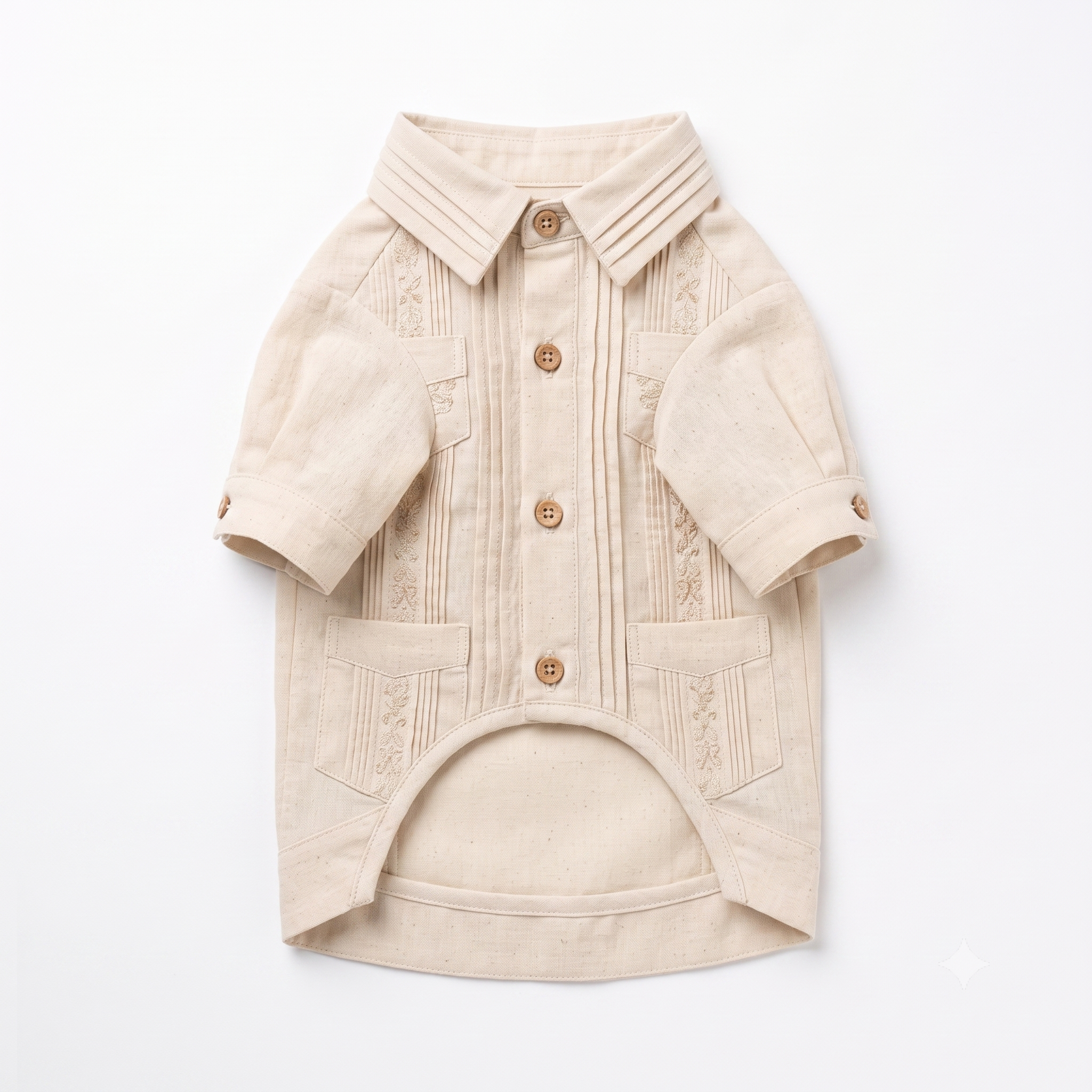Guayabera Beige para Perro y Gato