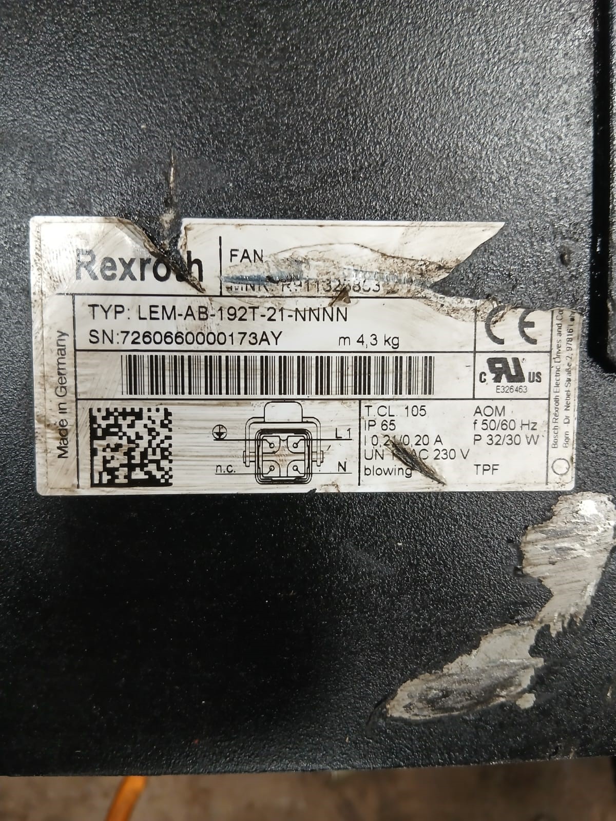 Senvo Motor Rexroth LEM-AB-192T Modelo LEM-AB-192T-21-NNNN