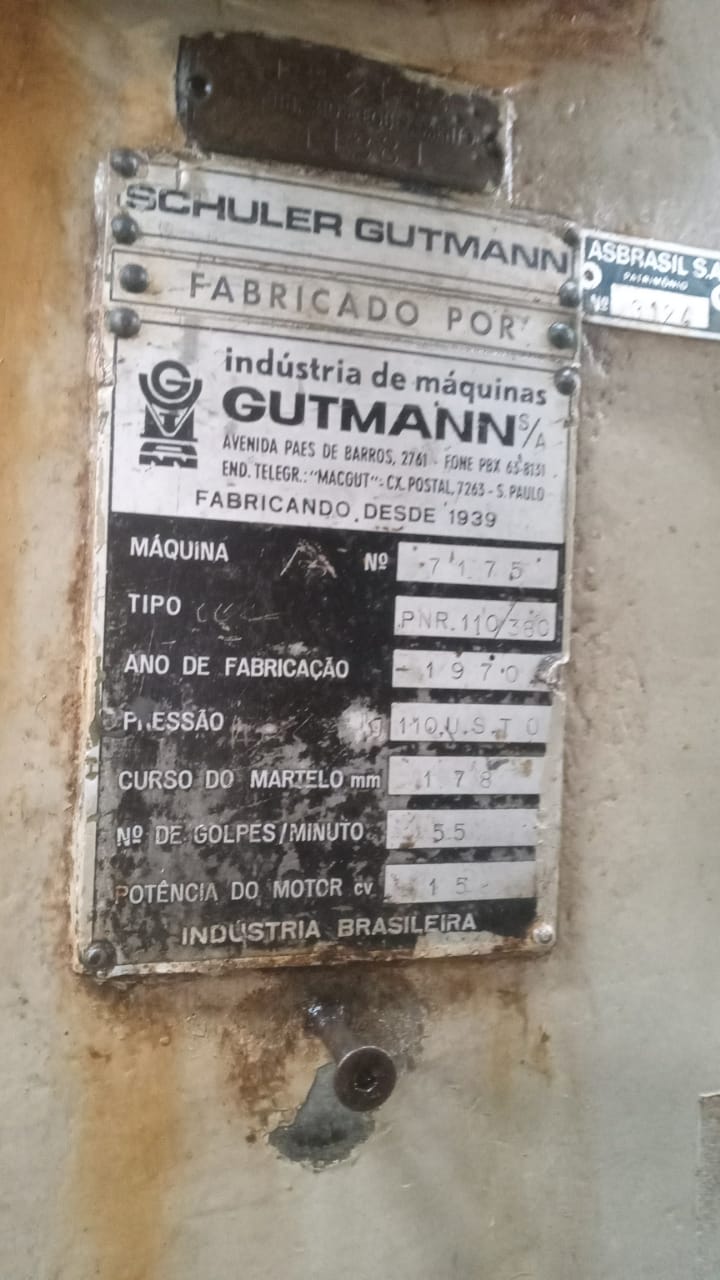 Prensa Industrial Gutmann 110 Toneladas 