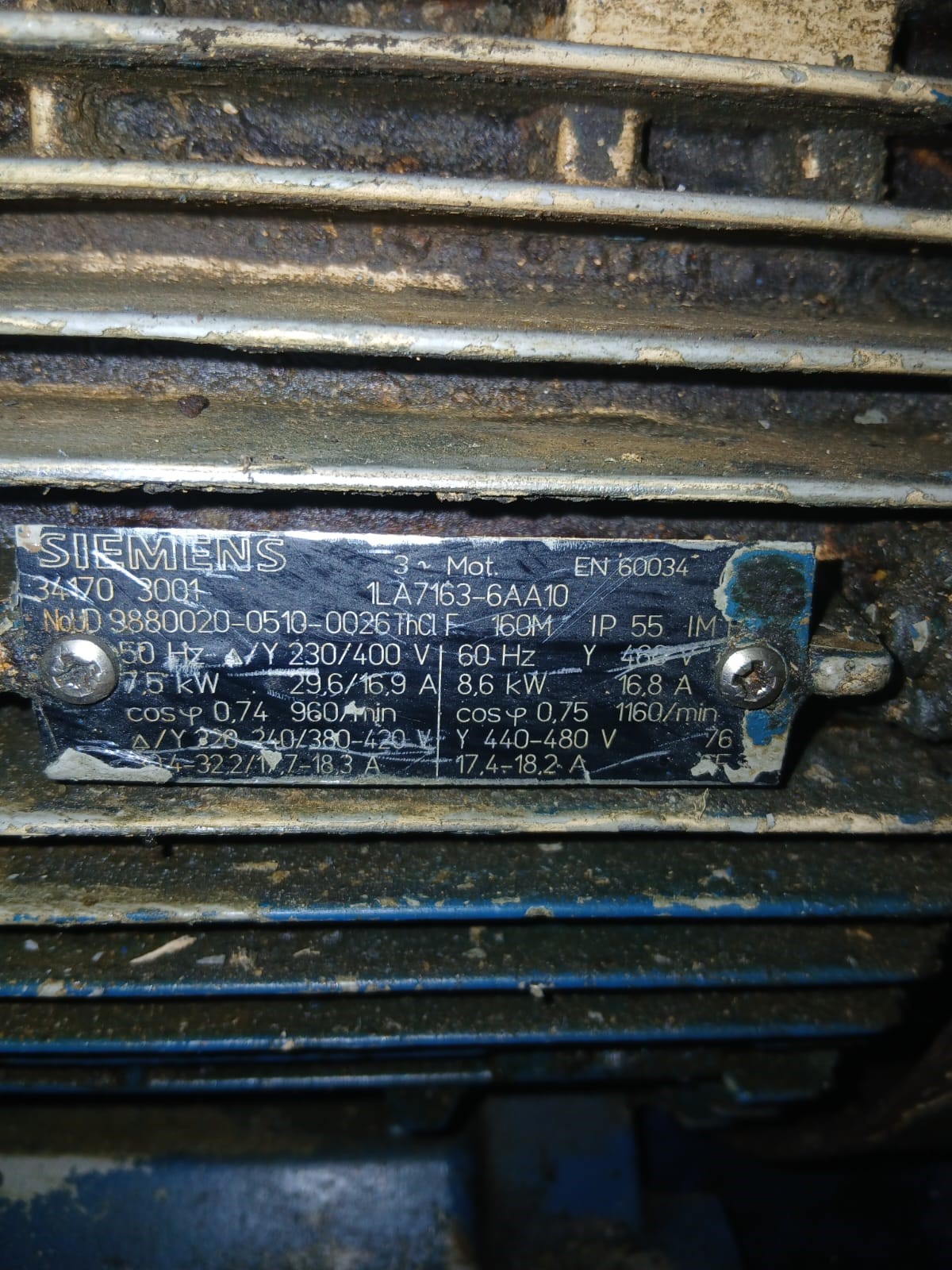 Motor Elétrico Siemens 8,6 kW