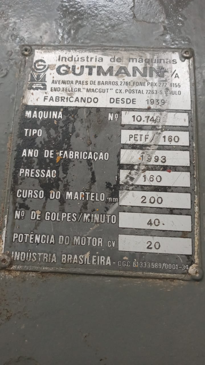 Prensa Mecânica PETF/160